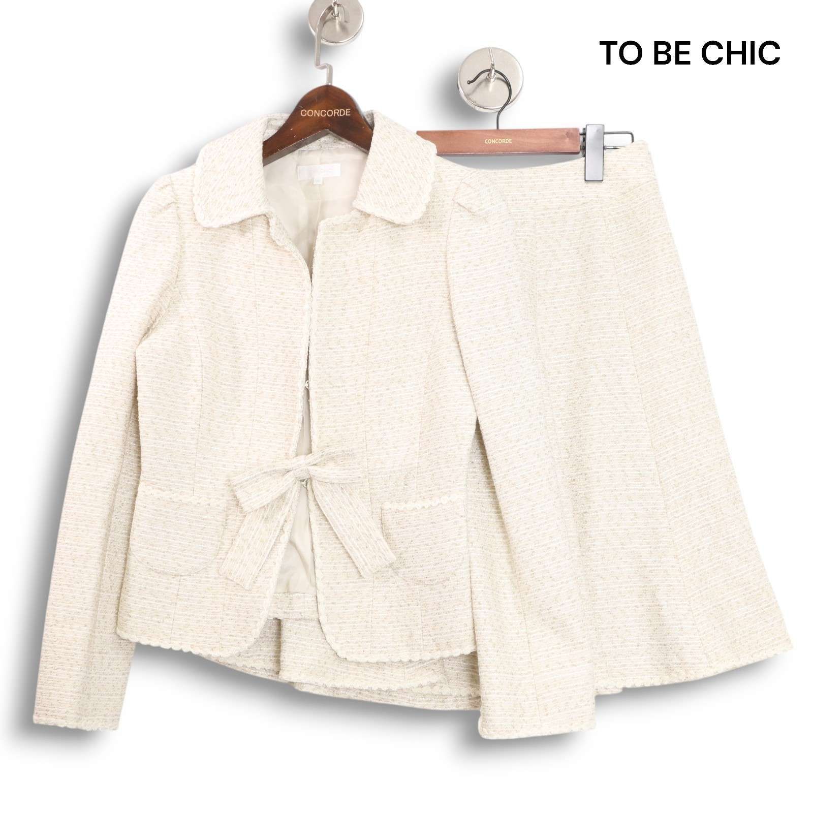 TO BE CHIC トゥービーシック 通年 ツイード セットアップ TO BE CHIC トゥービーシック 通年 ツイード セットアップ