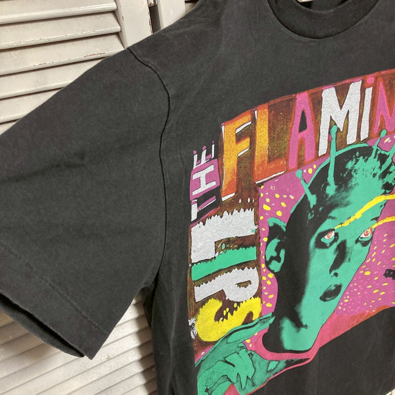 THE FLAMING LIPS Tシャツ 黒　サイズM mm] BFJP バンド Tシャツ 古着 黒 フレーミングリップス FLAMING