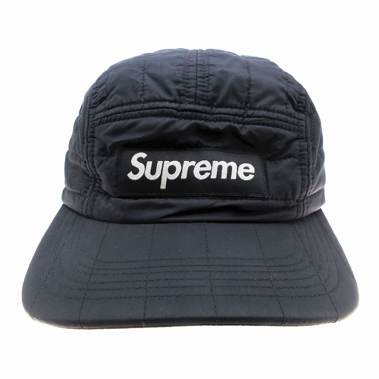 supreme シュプリーム 中綿入り キャンプキャップ 帽子 ボックスロゴ ブラック メンズ