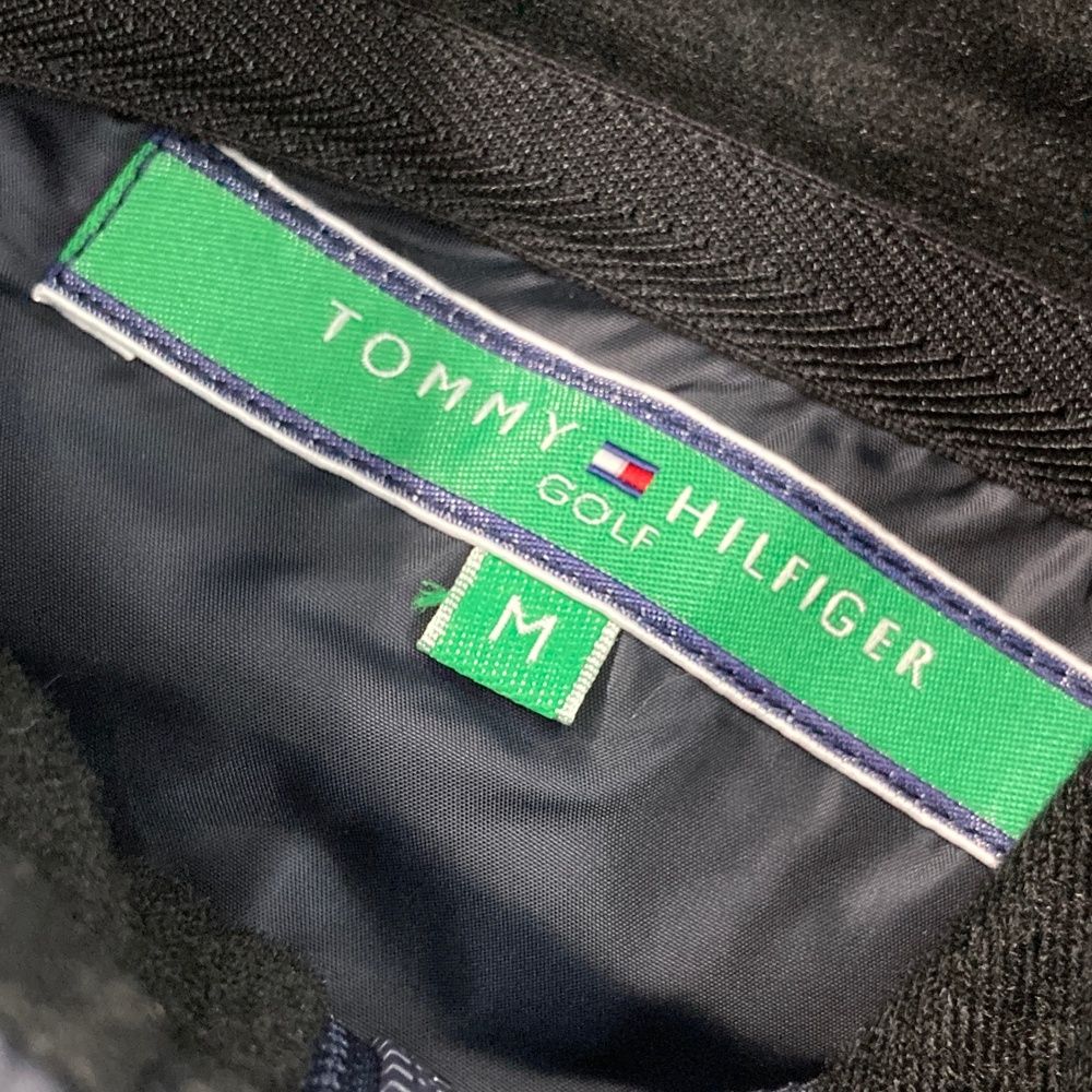 来店をご期待! サイズ M TOMMY HILFIGER GOLF トミー ヒルフィガーゴルフ 裏起毛ハーフジップパーカー 中綿切替 ネイビー系 240101388597 ゴルフウェア メンズ ストスト 身近な