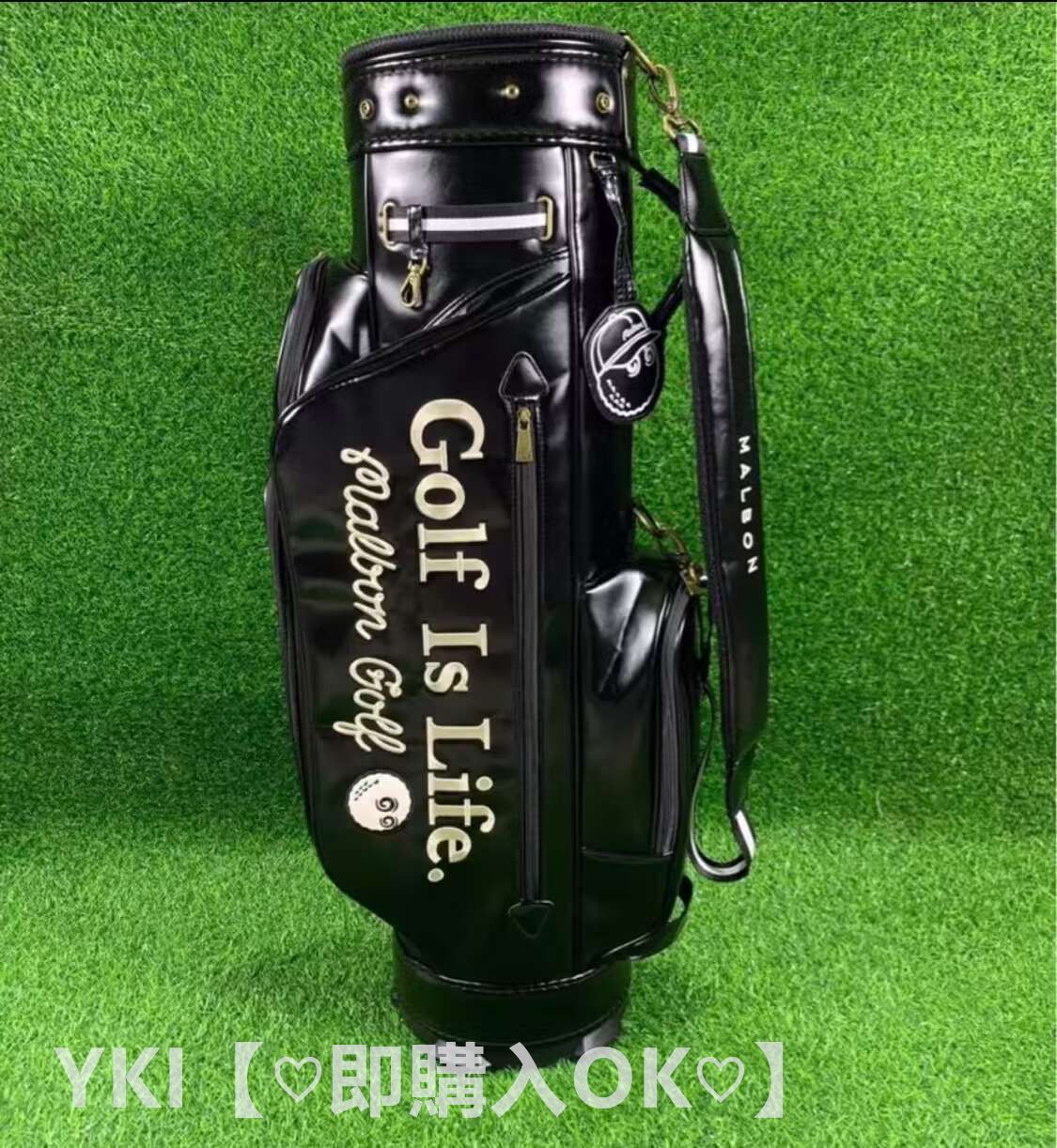 マルボンゴルフ malbon キャディバッグ 男女兼用 ブラック 【公式通販】