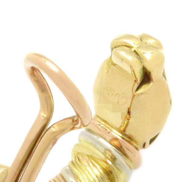 カルティエ Cartier イヤリング パンテール クーガー K18YG K18PG  