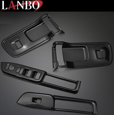 【M's】 ホンダ JF5 JF6 N-BOX N-BOXカスタム (2023.10-) LANBO パワーウインドースイッチパネル インテリアパネル 4pcs ピアノブラック ランボ パーツ 部品 内装品 Nボックス エヌボックス P1205-BM126