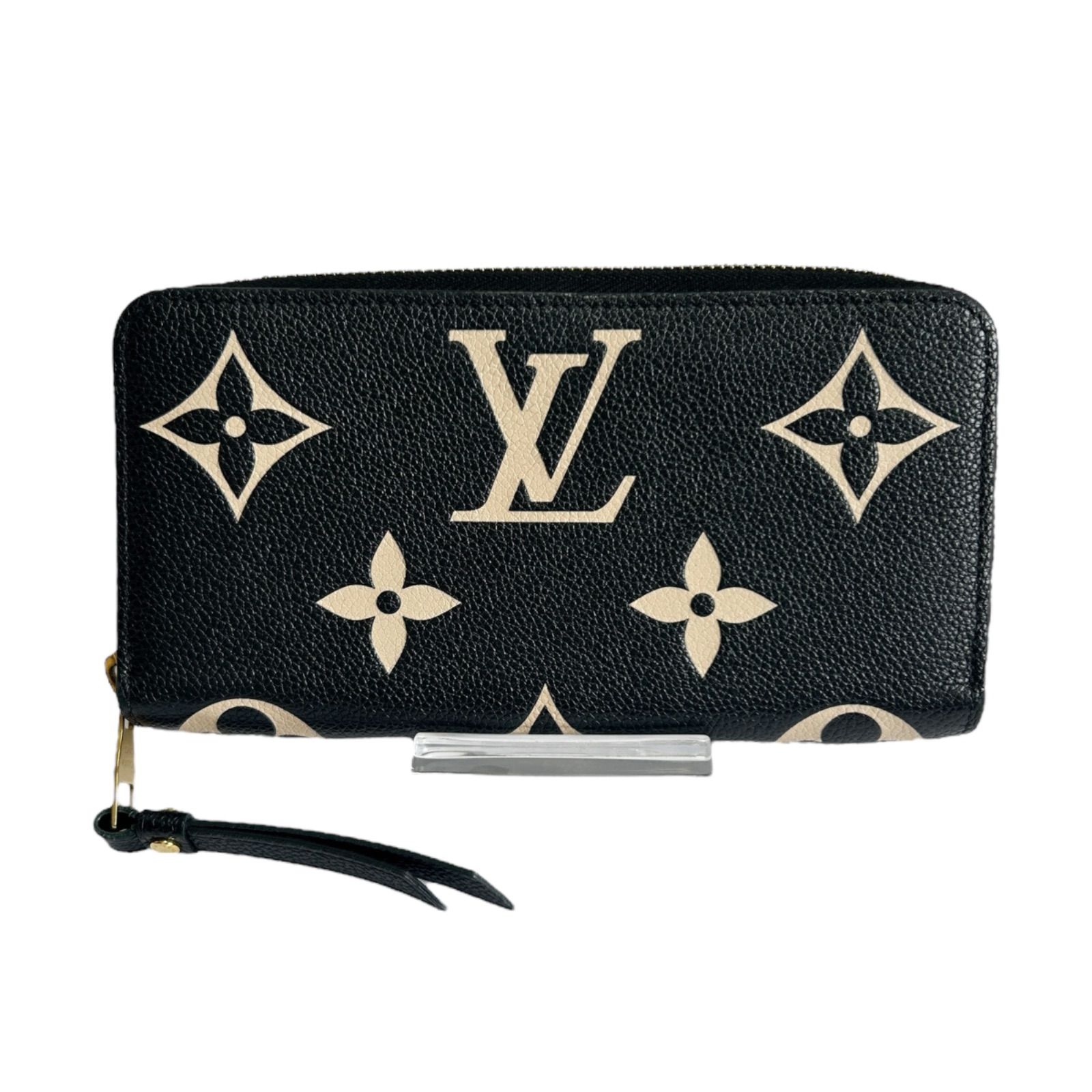 ルイヴィトン ジッピーウォレット アンプラント モノグラム レザー 黒