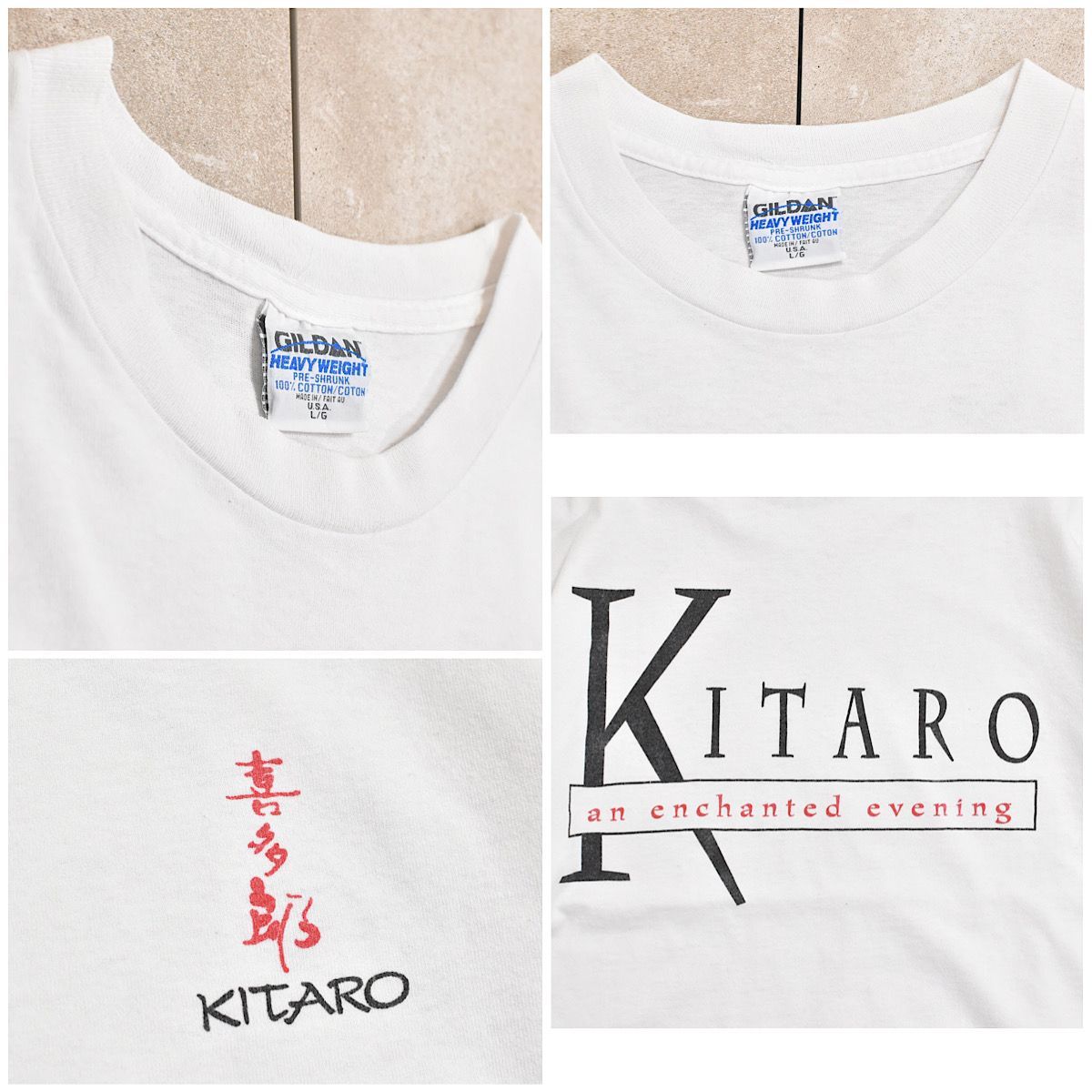 90s KITARO music T-shirtメンズ XL相当 90s 喜太郎 天空への響き ミュージック Tシャツ ニューエイジ バンドT 音モノ 90s KITARO music T-shirt | 古着屋 grin days memory 【公式
