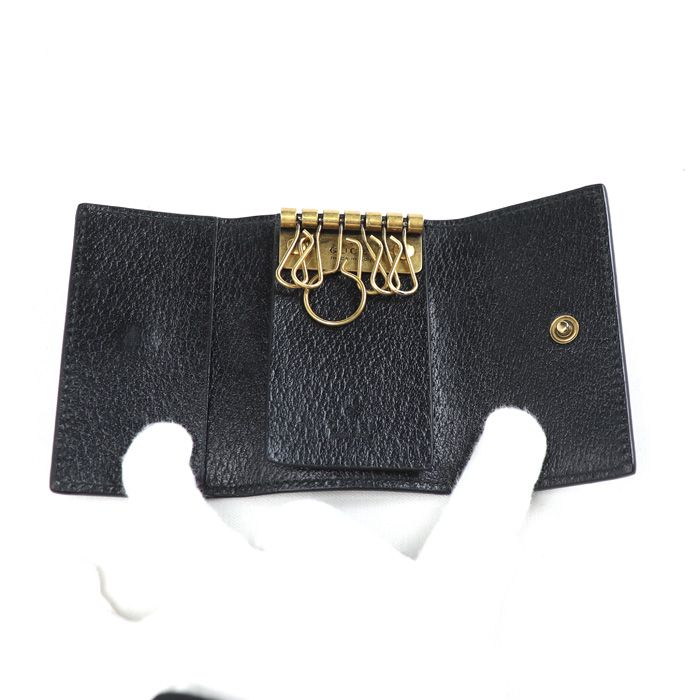 GUCCI グッチ アニマリエ ビー オンライン キーケース ブラック 523683