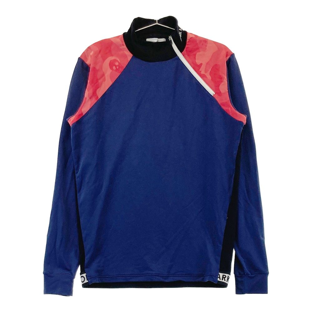 サイズ 48 MARK-LONA マークアンドロナ ジップ 長袖Tシャツ 裏起毛 ネイビー系 240101539761 ゴルフウェア メンズ ストスト