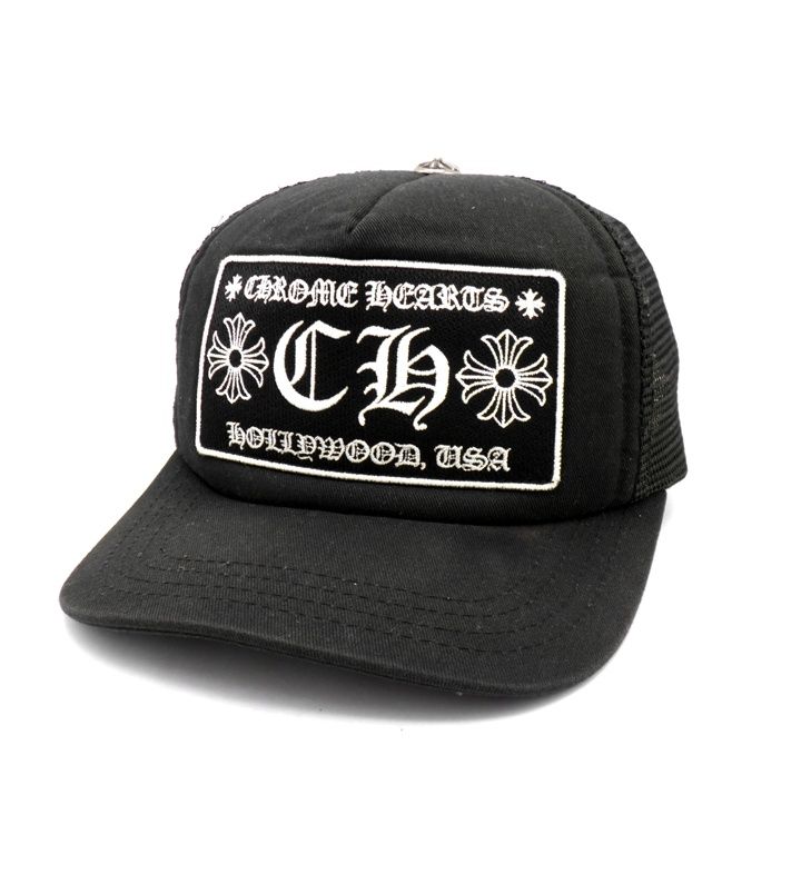 クロムハーツ CHROME HEARTS CH TRUCKER CAP CH 刺繍 ワッペン トラッカー キャップ ブラック s4433