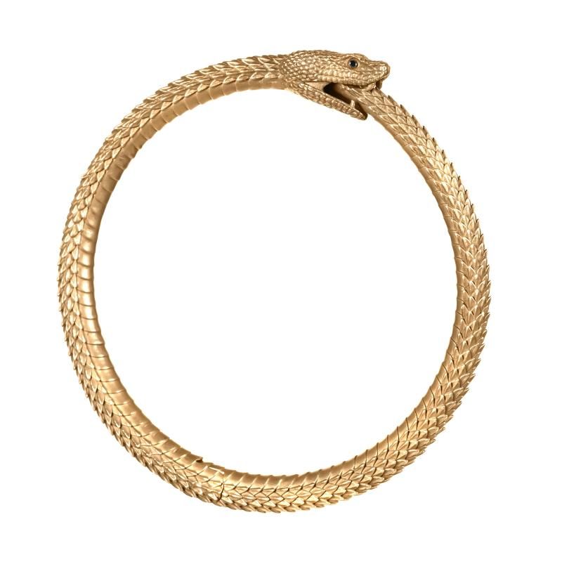 COPPERTIST.WU パイソン ブレスレット ウロボロス バングル スネークバングル 蛇 真鍮 男女兼用 アクセサリー 上質 オリジナルデザイン ユニーク 70mm
