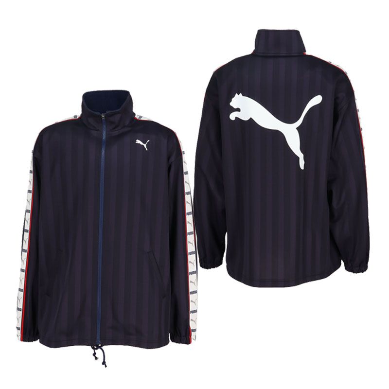 プーマ PUMA シャドウ ストライプ ニット ジャケット ジャージシャツ