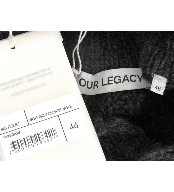 アワーレガシー OUR LEGACY □ 22AW 【 M4223BPGM WOLF GREY CHUNKY WOOL 】 ウルフ グレイ チャンキー  ウール ニット ポロ セーター - メルカリ