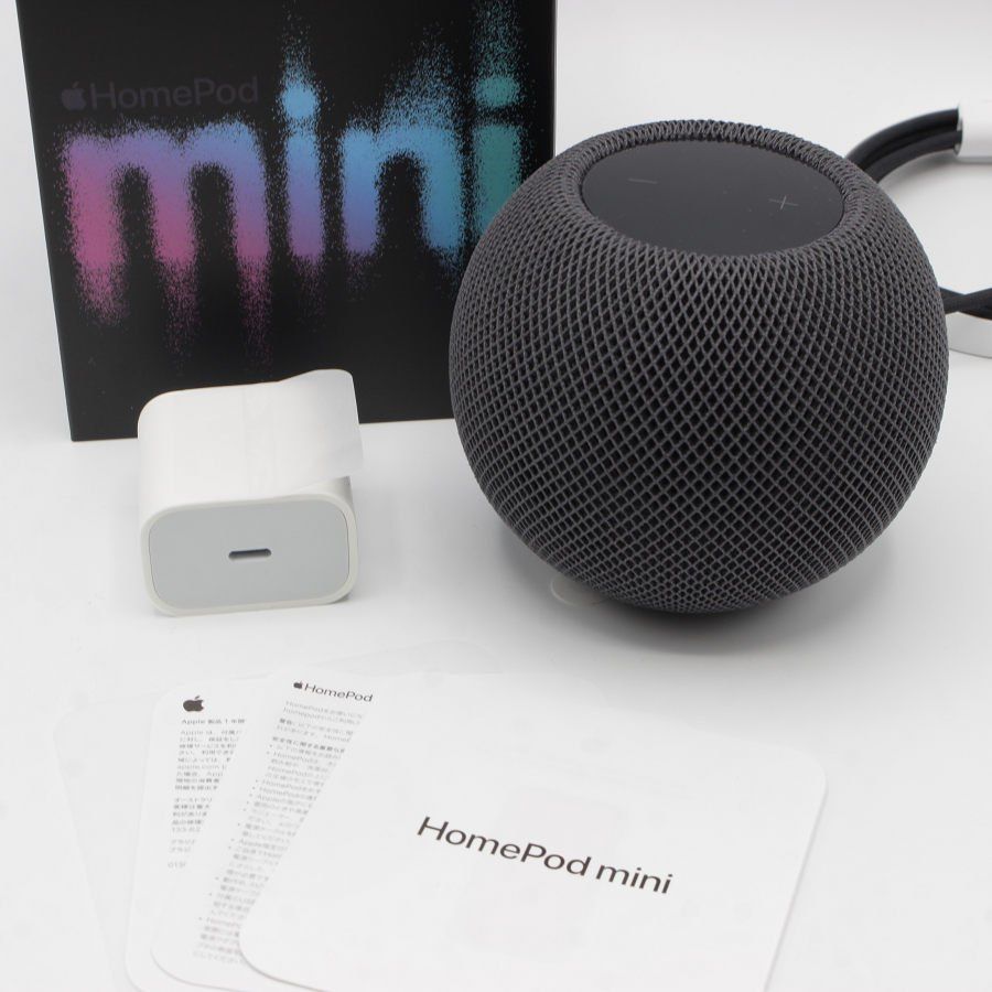 Apple HomePod mini [ホームポッドミニスペースグレイ] 見下ろす