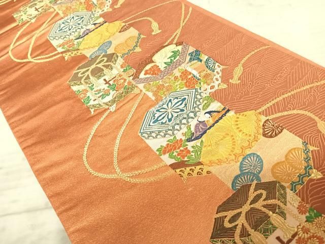 袋帯　貝合わせ　荒磯　唐織　金糸　着物　042w o 袋帯 貝合わせ 荒磯 唐織 金糸 着物 042w o - メルカリ