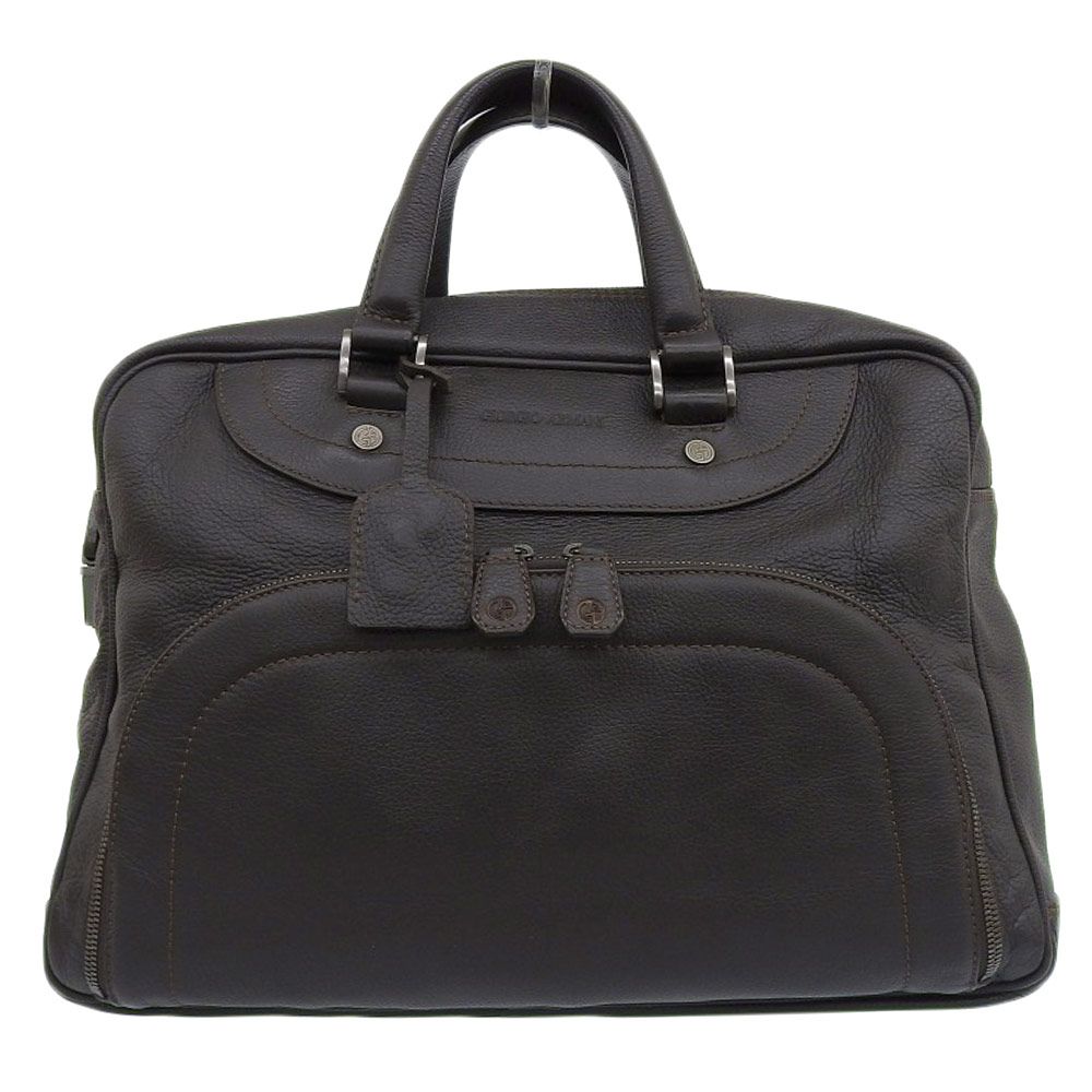 超美品 ジョルジオアルマーニ GIORGIO ARMANI 現行タグ グレインレザー  