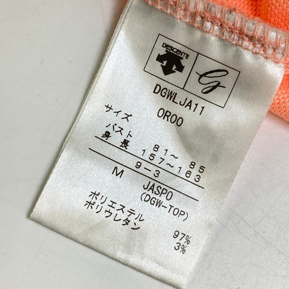 サイズ：M DESCENTE GOLF デサントゴルフ 半袖ポロシャツ オレンジ系