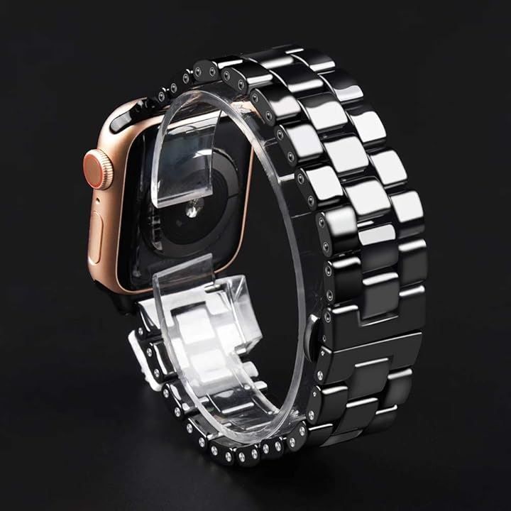 夏セール開催中！ Royce-Roland セラミック バンド Series 10 9 8 7 6 5 4 SE Ultra 3 2 1 対応 交換用 ベルト 工具付属 Apple WATCH 40mm ブラック 40mm 41mm 42mm 【新品、本物、正規品】