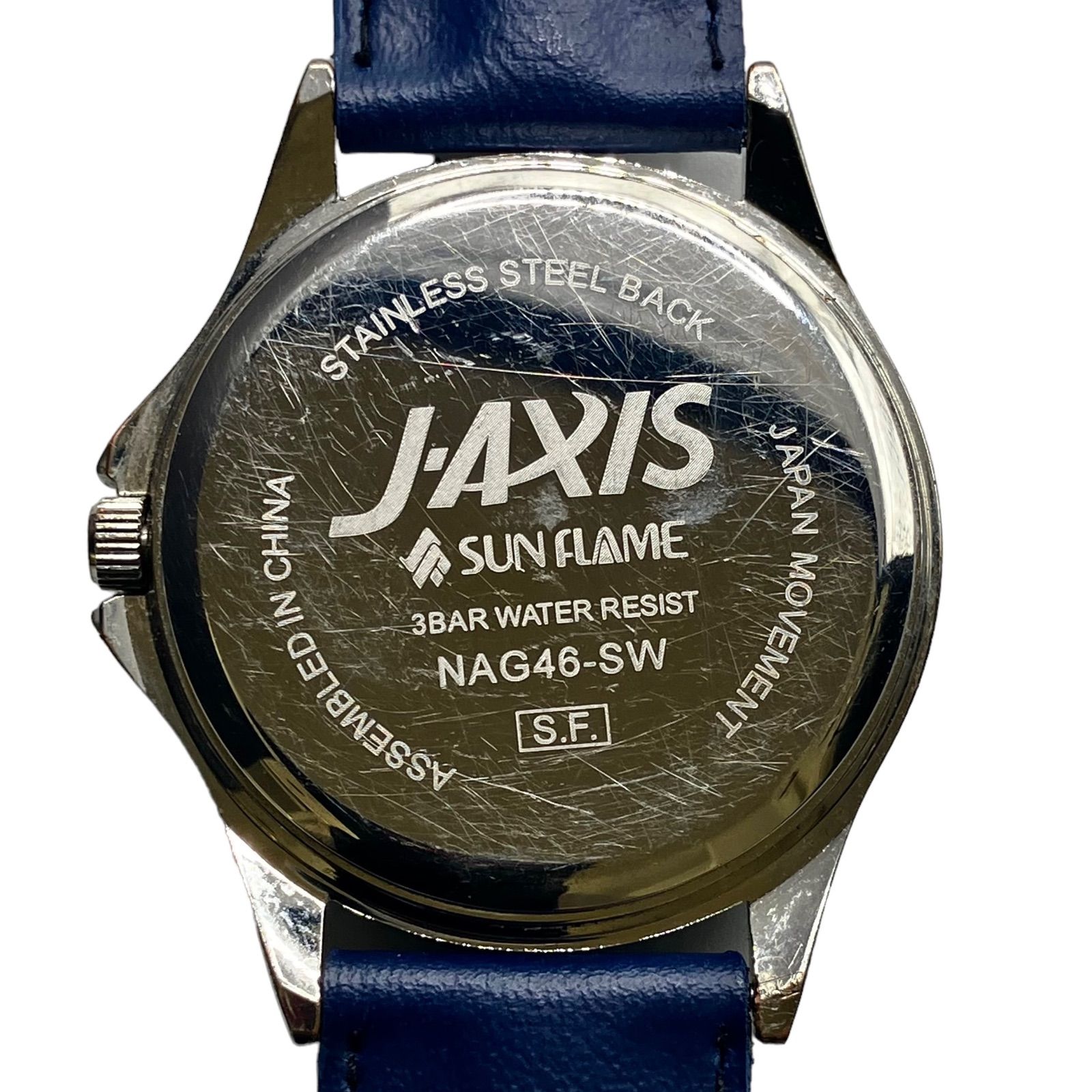 【きれいです ️サンフレイム】 Sun Flame メンズ腕時計 NAG46-SW J-AXIS (AYA)