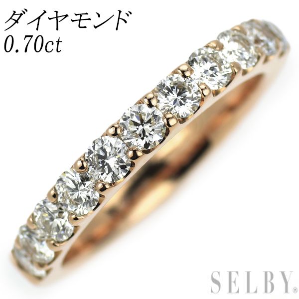 K18PG ダイヤモンド リング 0.70ct ハーフエタニティ - メルカリ 