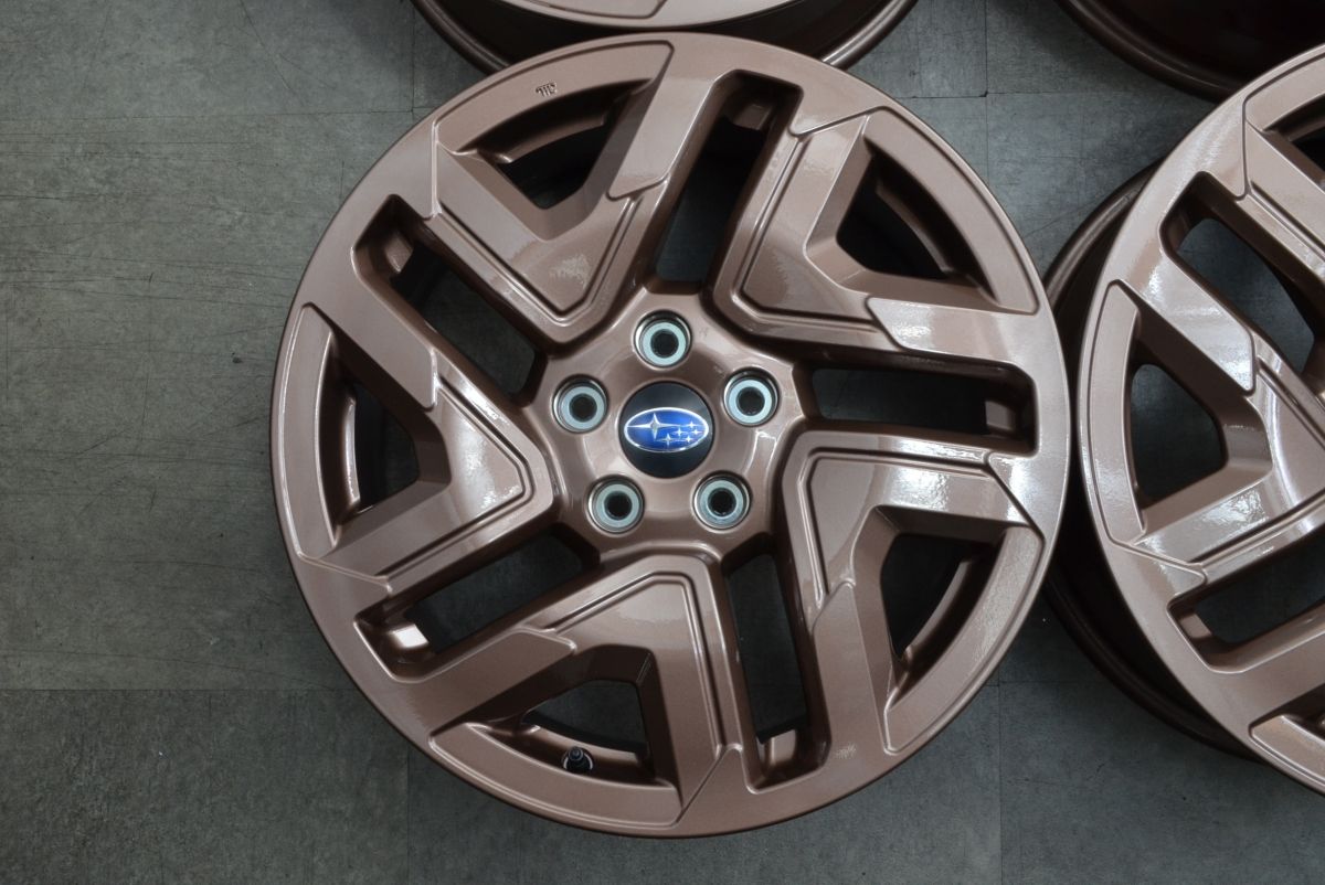 【SL型フォレスター純正】18インチアルミホイール4本セット【新車外し/美品】 新車外し品】スバル SK フォレスター STIスポーツ 純正 18in 7J