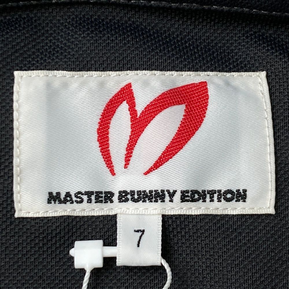 サイズ：7 MASTER BUNNY EDITION マスターバニーエディション  半袖ポロシャツ ロゴ刺繍 花 ドット柄 ブラック系 [240101483780] ゴルフウェア メンズ ストスト サイズ：7 MASTER BUNNY EDITION マスターバニーエディション