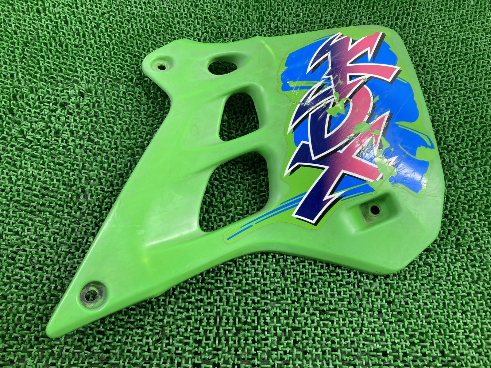 KDX125SR シュラウド 右 緑 49089-1094 カワサキ 純正 中古 バイク 部品 DX125A ペイント素材に 品薄 希少品 車検 Genuine