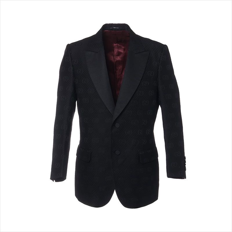 GUCCI グッチ テーラードジャケット ウール×シルク 625325 Size:52  