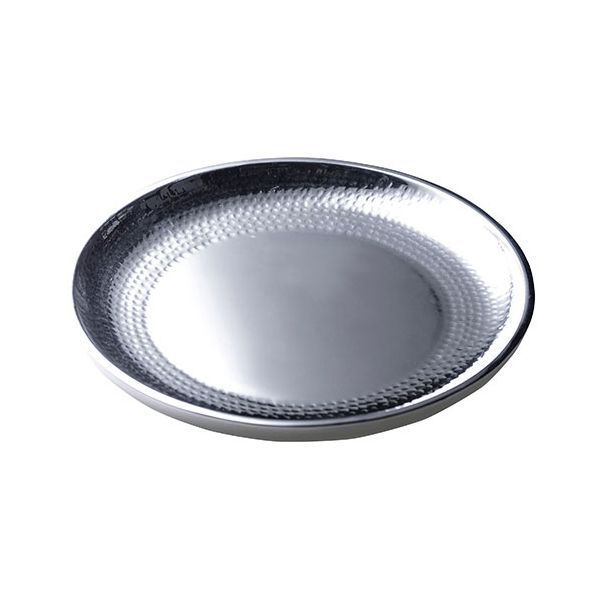 ヤマコー 用美 業務用 ステンレス槌目 二層サービングプレート yamaco38161