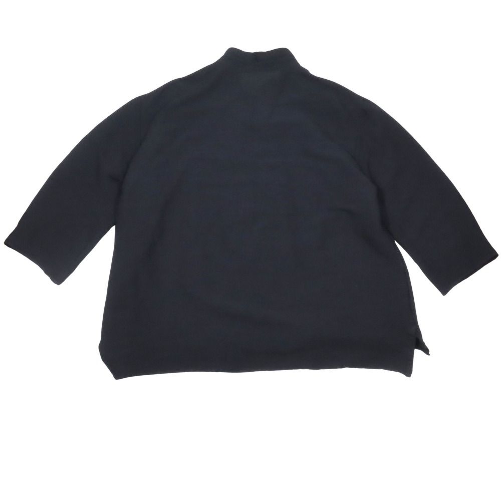 新品同様 24SS Plantation プランテーション 長袖 シワ加工 シボ シャツ カットソー ブラウス M 紺 ダークネイビー レディース 古着 中古 Plantation - 新品同様 24SS Plantation プランテーション 長袖