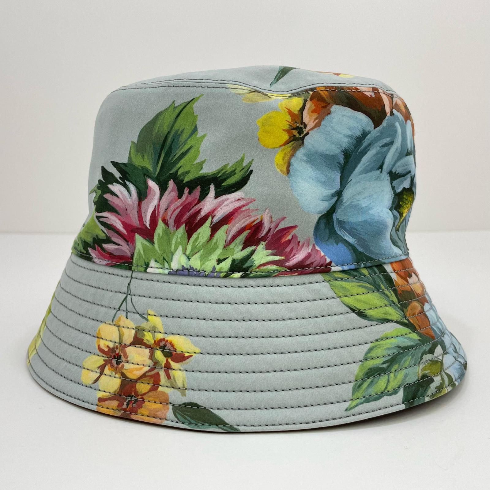PRADA 花柄 バケットハット 中古】PRADA | プラダ バケットハット 花柄 フラワー 帽子