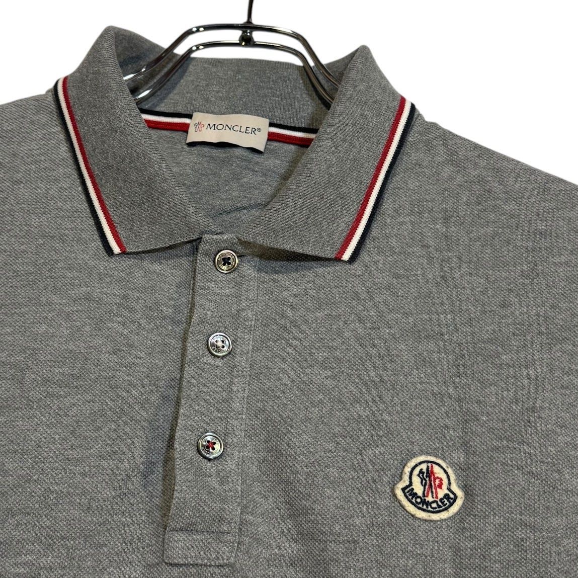 B033 MONCLER モンクレール ポロ シャツ ゴルフ ウェア グレー