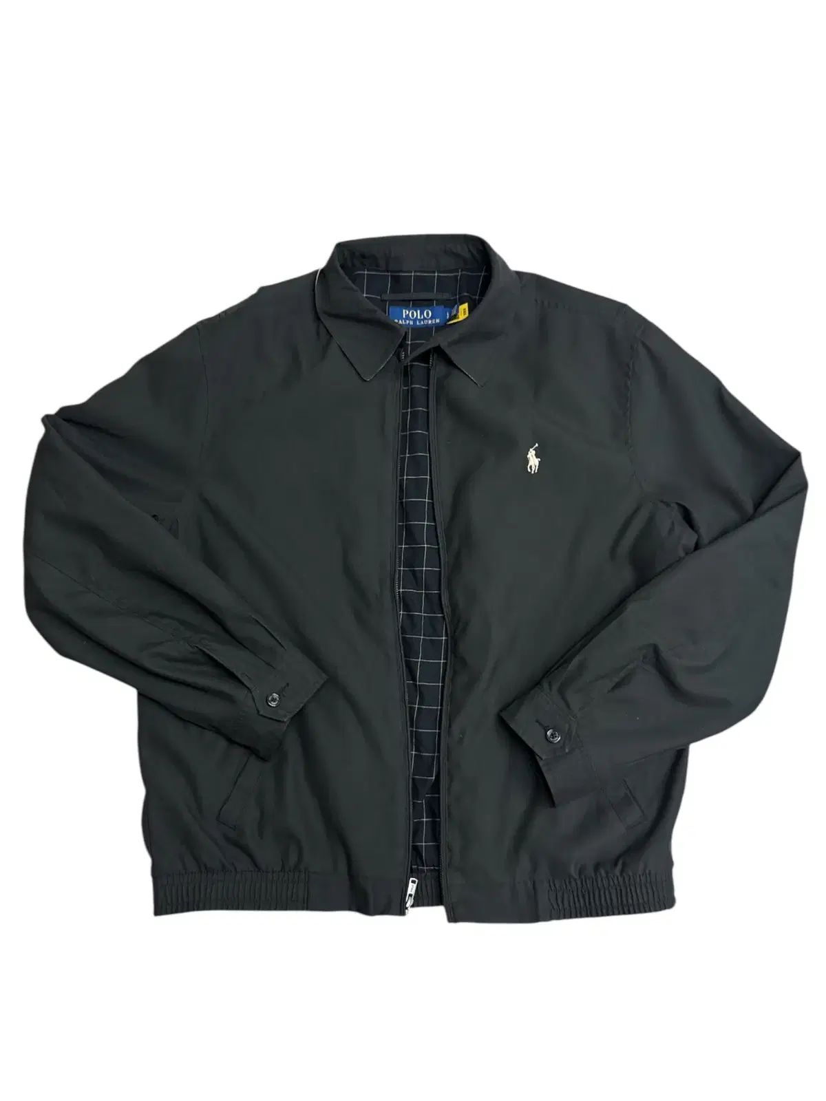 ポロ Ralph Lauren ラルフローレン 黒 ポリエステル スイングトップ ジャケット L