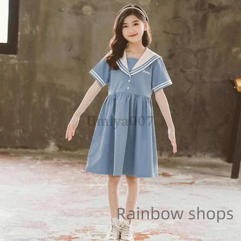新品＆未使用】制服風ワンピース ワンピース ミディアム丈