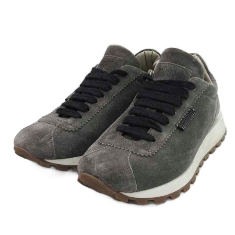ブルネロクチネリ スニーカー レディース グレー 37 ブルネロクチネリ BRUNELLO CUCINELLI スニーカー ローカット