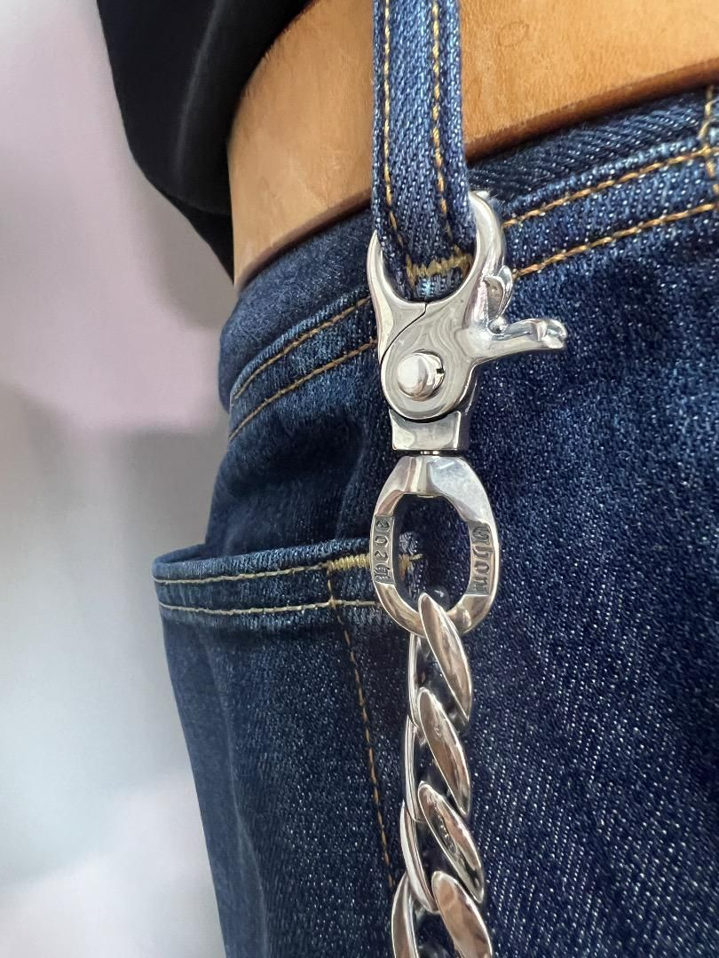 バイカー必須 ウォレット用プレーン シルバーチェーン TYPE1 QBKL011