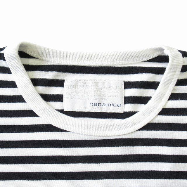 nanamica ボーダー カットソー SUHF485 サイズS 美品 ナナミカ nanamica ボーダー ロング Tシャツ カットソー