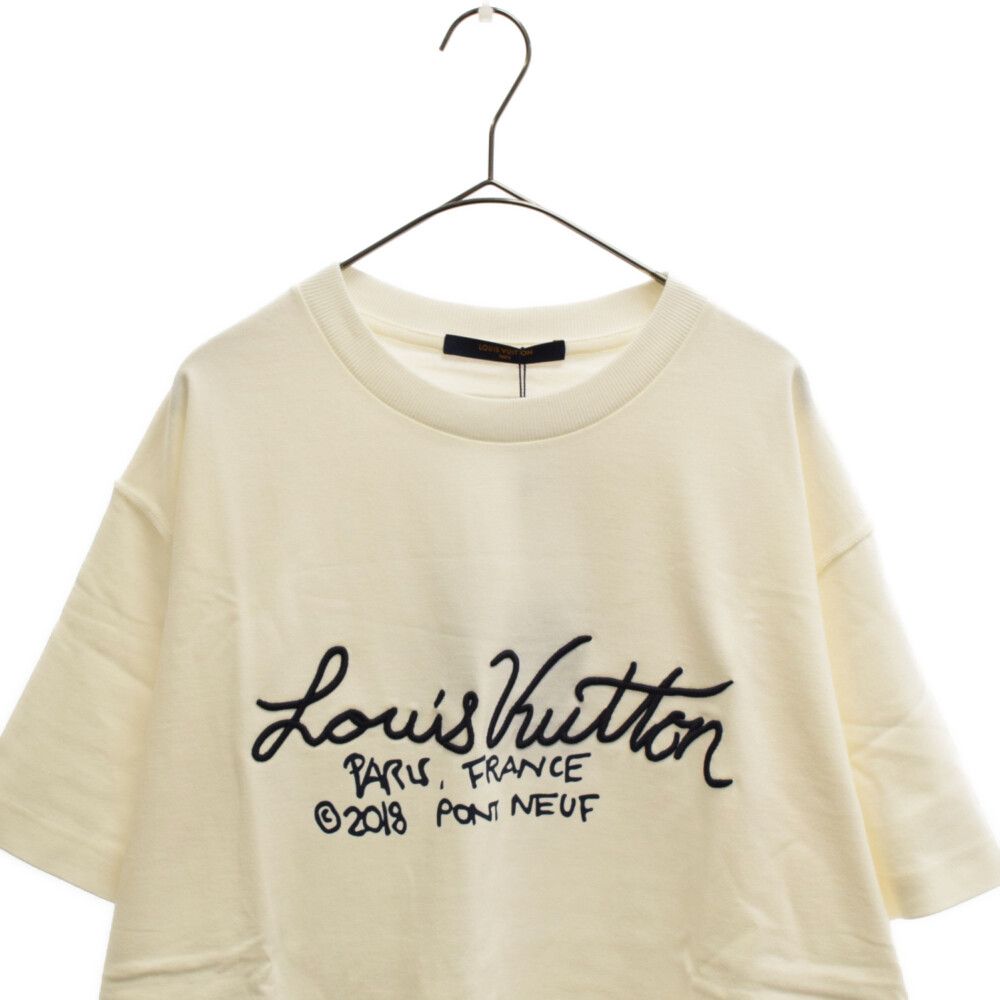 LOUIS VUITTON (ルイヴィトン) シグネチャーロゴ刺繍 半袖Tシャツ