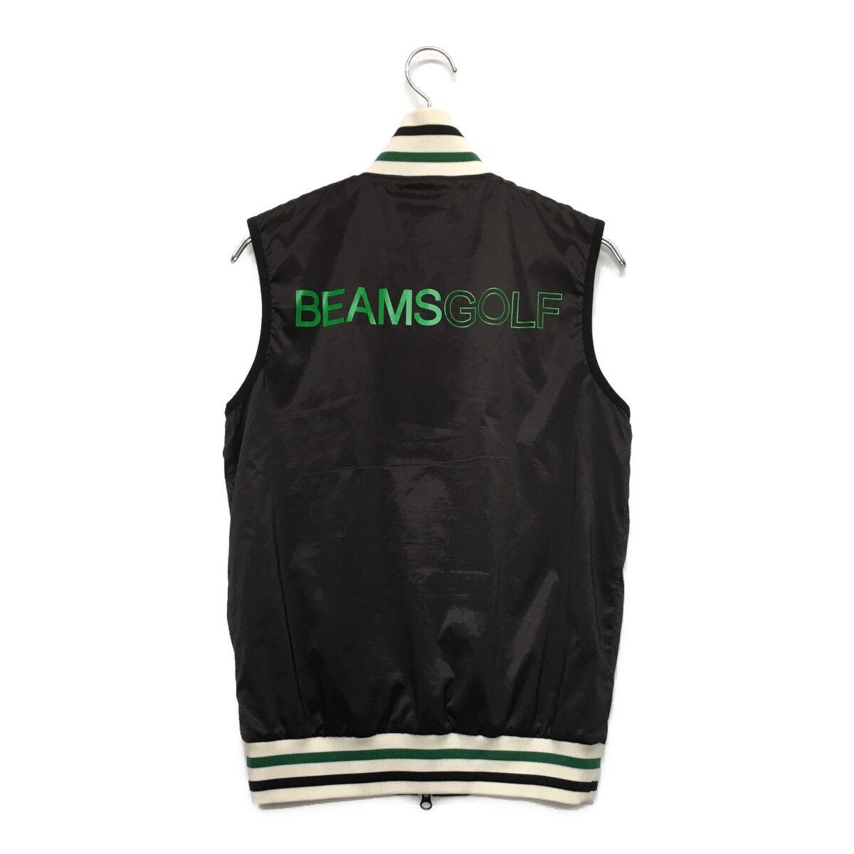 中古 メンズ ビームスゴルフ BEAMSGOLF ベスト S 黒 ブラック ダブル