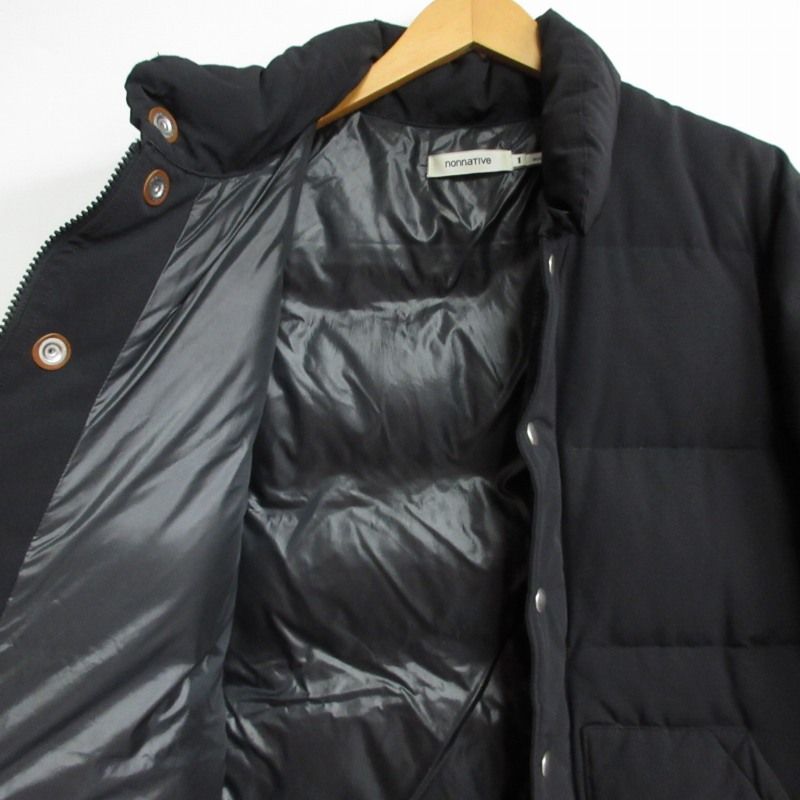 ノンネイティブ nonnative 18AW HIKER DOWN COAT C/N TUSSAH ダウンジャケット スナップボタン 黒 ブラック 1  約Mサイズ NN-JU3404 - メルカリ