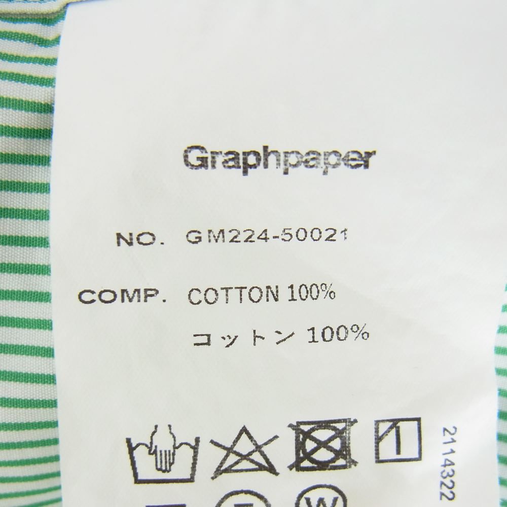 GRAPHPAPER グラフペーパー 長袖シャツ 22AW GM224-50021 Thomas Mason