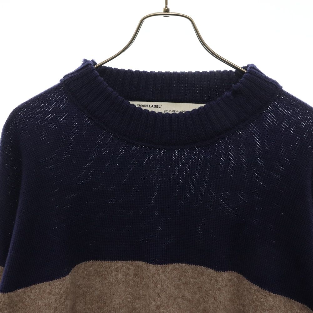 OFF-WHITE (オフホワイト) 19AW Logo Intarsia Striped Knit