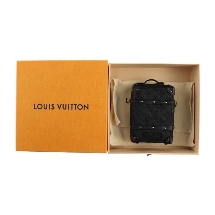 LOUIS VUITTON ルイ ヴィトン ポルト クレ バックパック トランク キーホルダー M00850 トリヨンレザー ブラック シルバー金具  モノグラム バッグチャーム ビトン 【本物保証】 - メルカリ