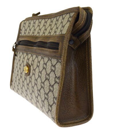 GUCCI Plusグッチプラス セカンドバッグ クラッチ GG柄 PVCレザー GUCCI（グッチ） オールドグッチ GUCCI PLUS グッチプラス クラッチ