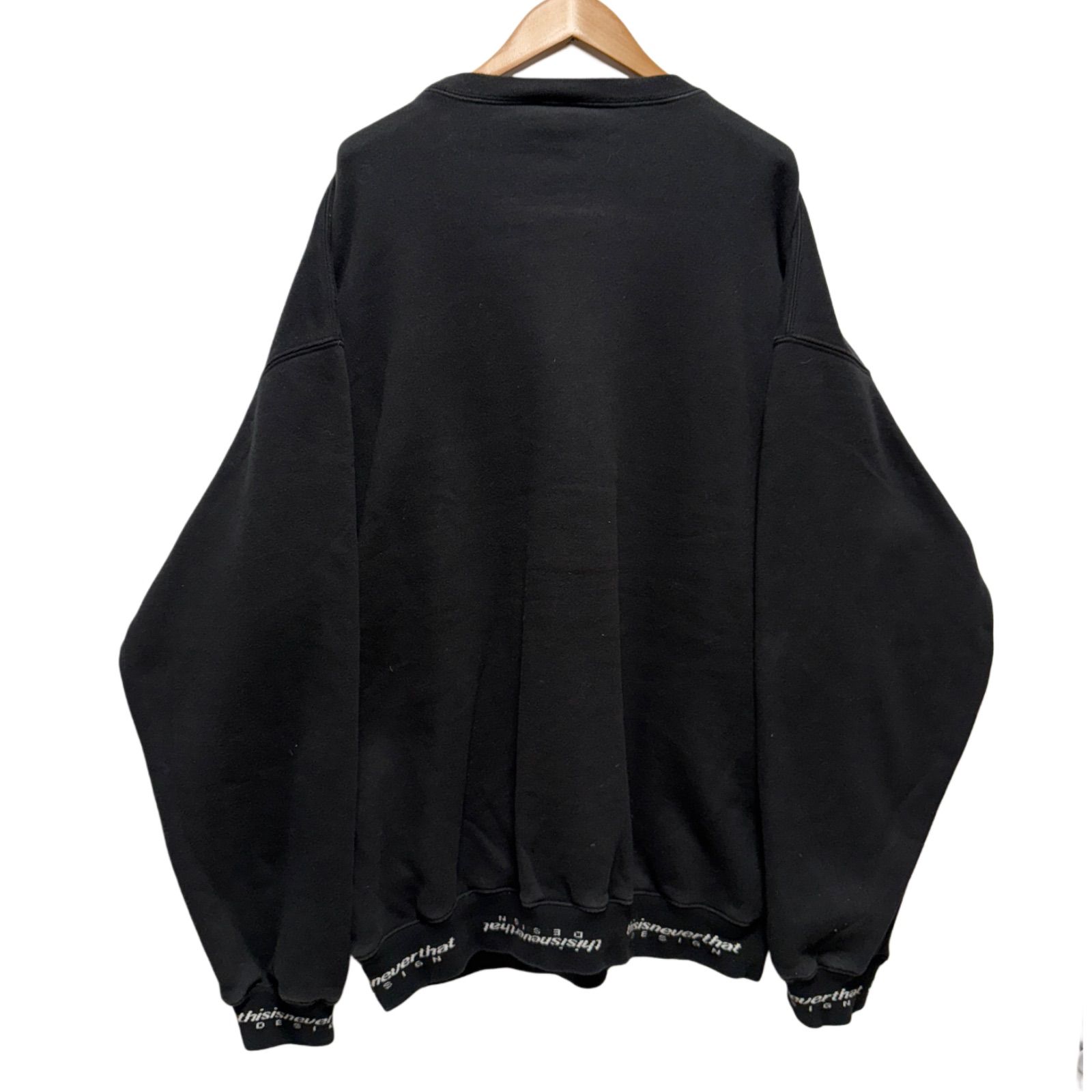 thisisneverthat ブラック スウェット L thisisneverthat トレーナー スウェット T-Logo Crewneck メンズ