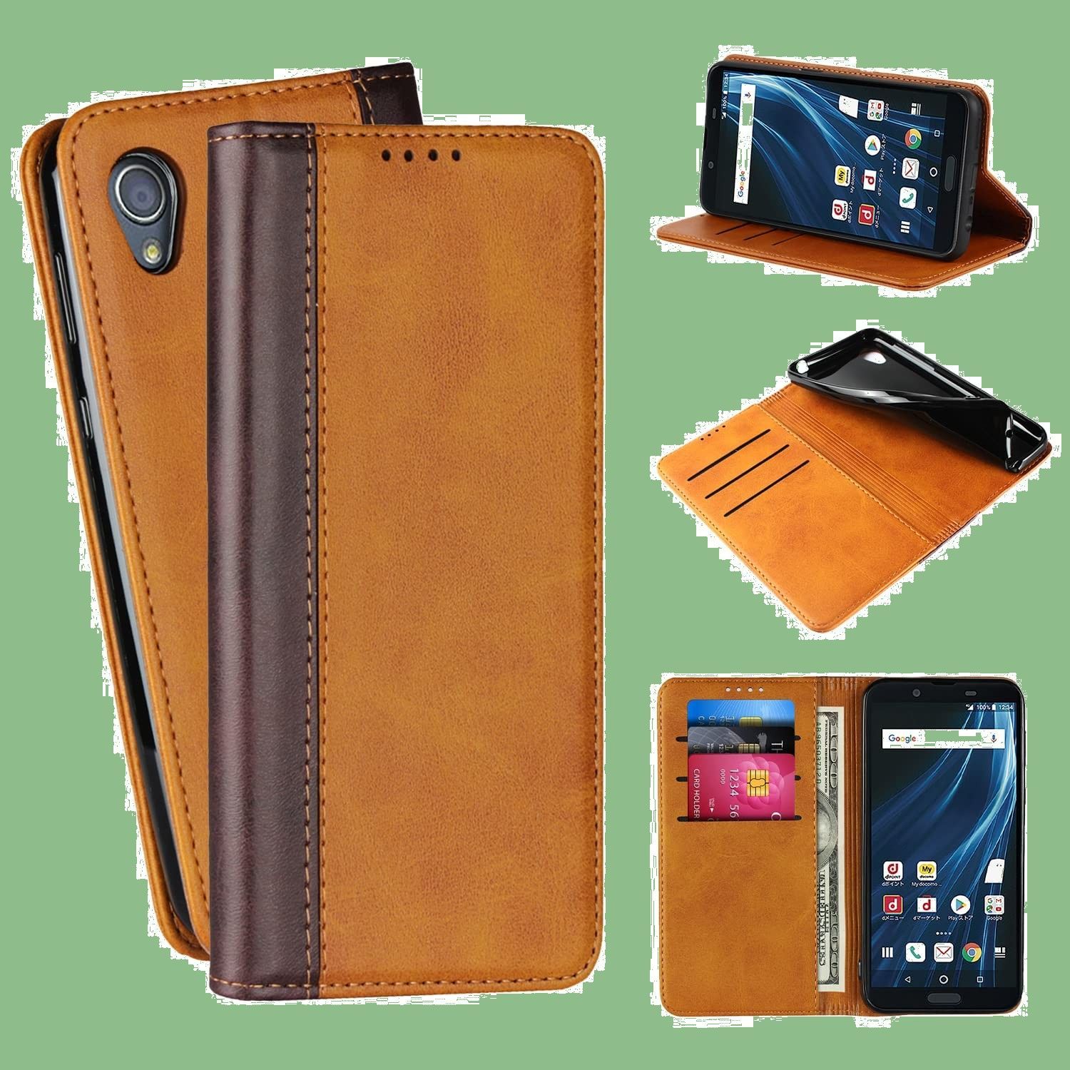 【人気商品】Sharp センス2 S5 One Android カバー シャープ 耐衝撃 手帳型 マグネット式 SH-M08 A201SH ...