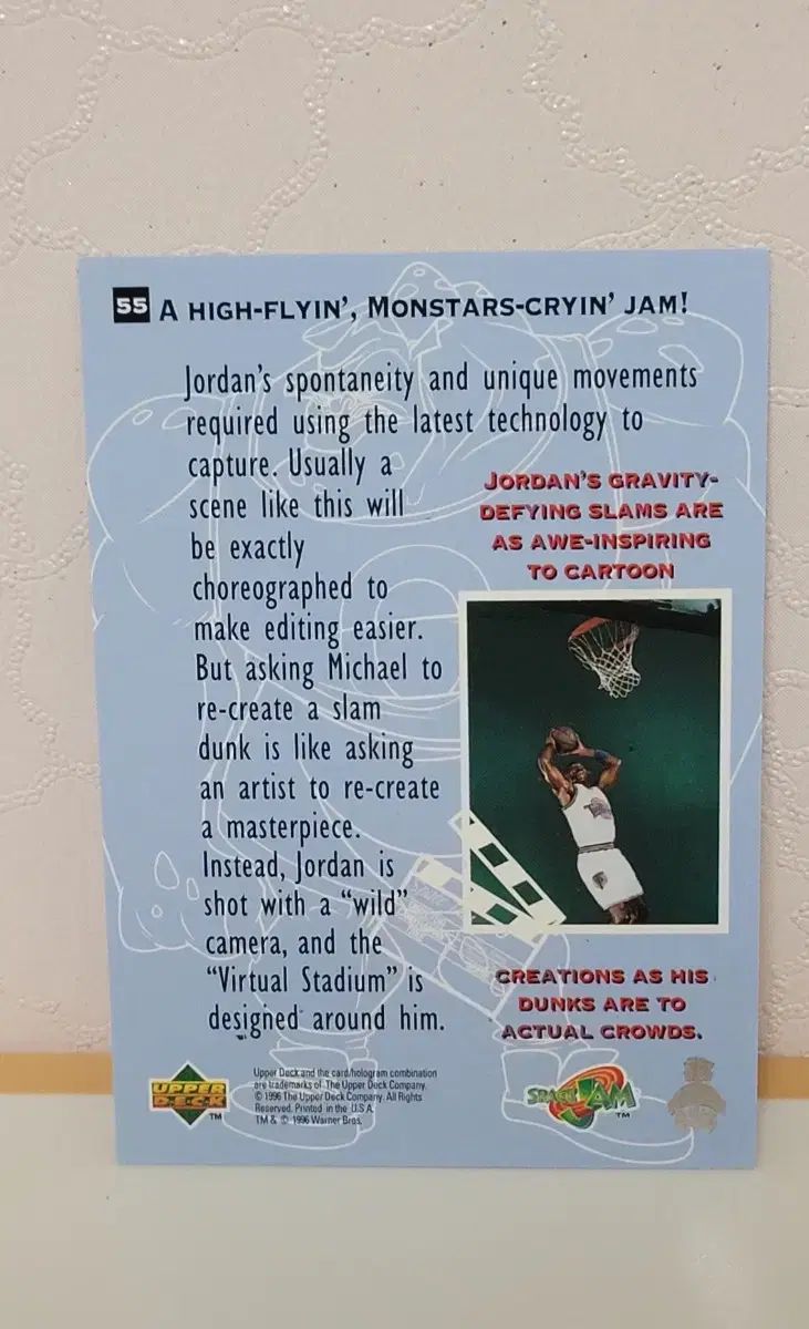 1996 マイケル ジョーダン スペース ジャム アッパーデッキ カード # 55