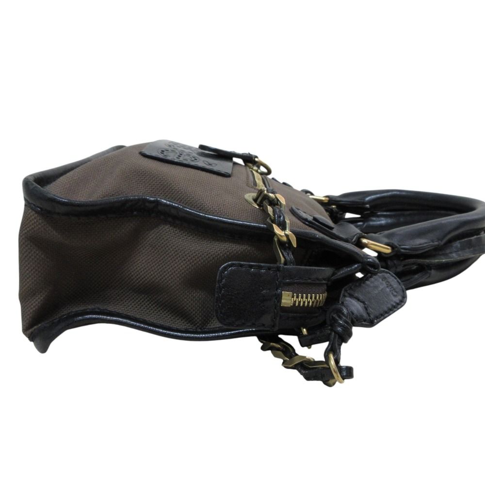 美品 Chloe ハーレー 良品 Chloe クロエ ハーレー ロゴ キャンバス レザー 2way