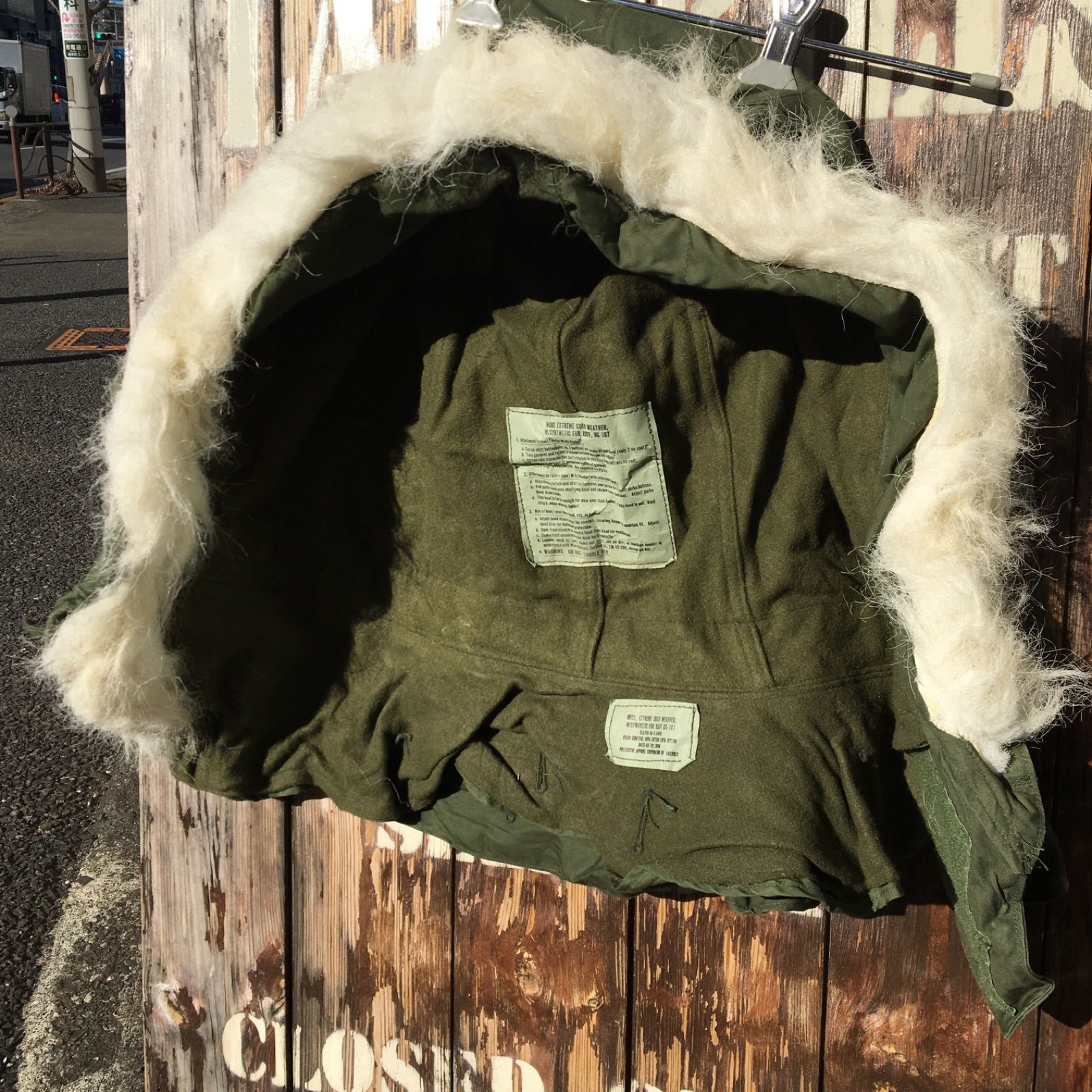 80’s Vintage デッドストック【US ARMY】米軍実物 M-65用 フード フィールド フィッシュテールパーカーモッズコート ミリタリー