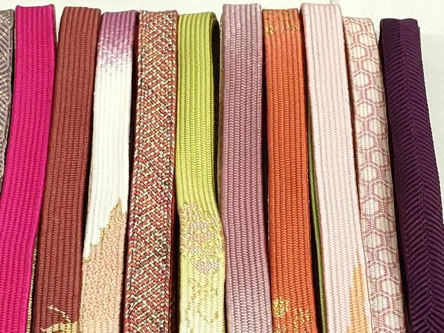 平和屋着物○和装小物 帯締め20本 高麗組 観世組 笹浪組 金銀糸 逸品  