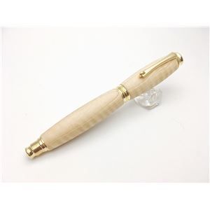 銘木材 万年筆 文房具 栃ちじみ杢 とち 中太字 文具 ステーショナリー