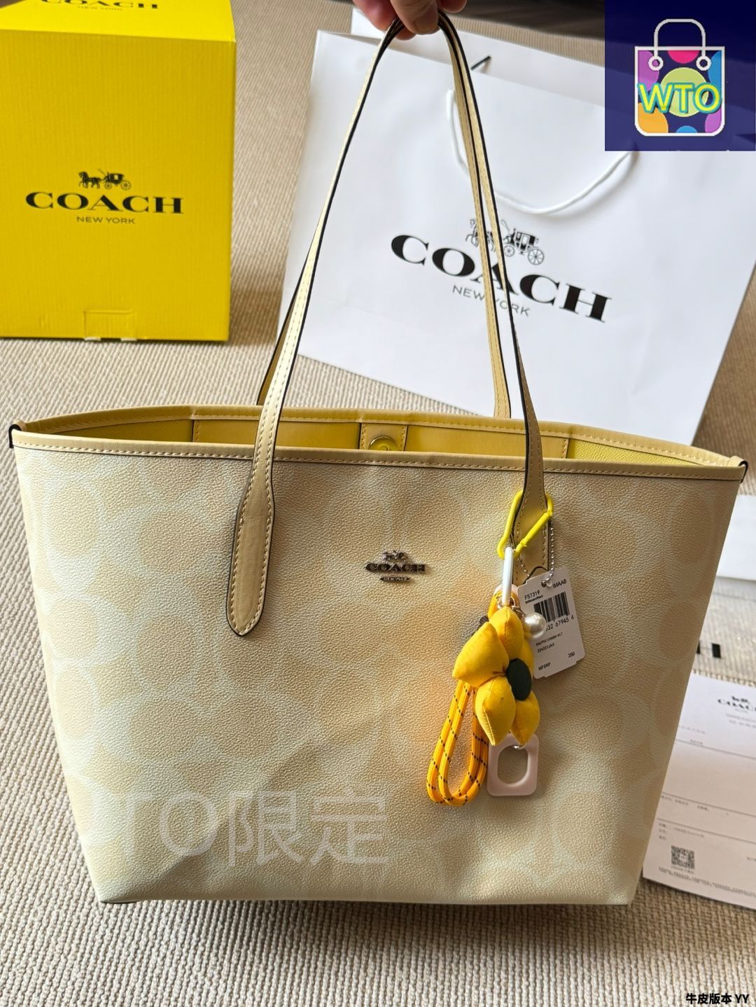 今日 Coach City Tote クラシック トートバッグ ハンド - ショルダー両用 -WTO輸入4